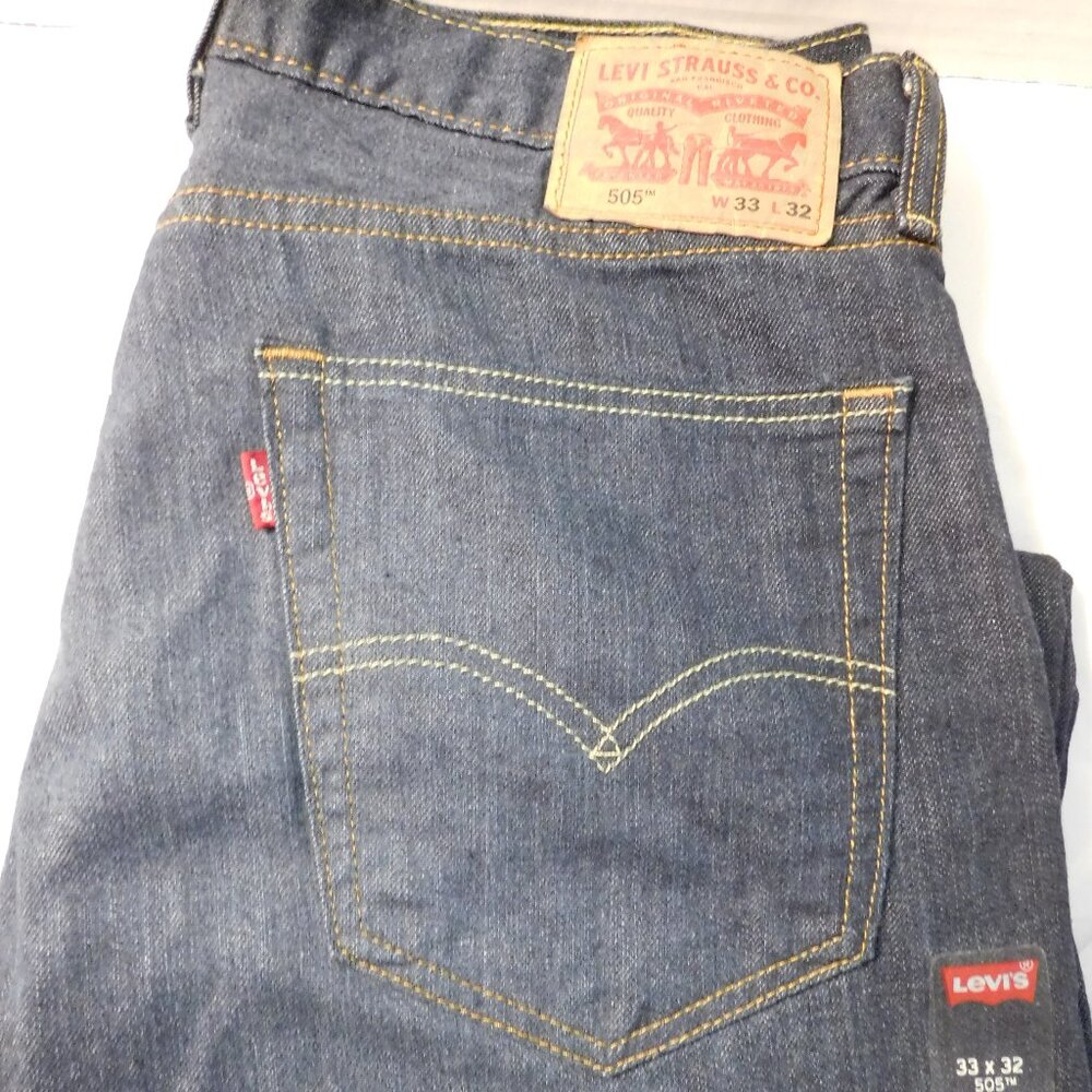 LEVI'S 505 Regular Fit Jeans Size Men's 33x32